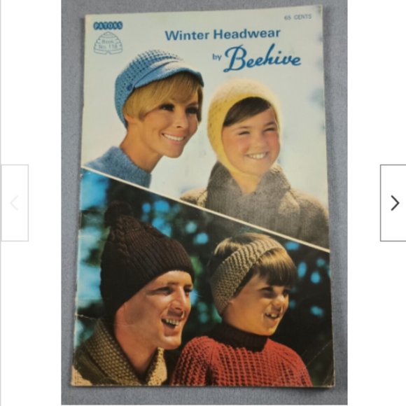 Vtg Family Headwear Hat Beret Toque Balaclava Beehive Paton 118 Knitting Pattern - Picture 1 of 2
